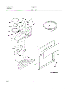 15 - Ice & Water Dispenser parts for Frigidaire Refrigerator FRS23W3AQ1 from AppliancePartsPros.com