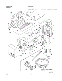 19 - Ice Maker parts for Frigidaire Refrigerator FRS23W3AQ1 from AppliancePartsPros.com