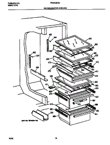09 - Refrigerator Shelves parts for Frigidaire Refrigerator FRS24BGGB0 from AppliancePartsPros.com
