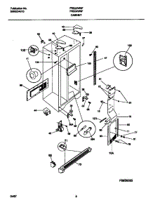 05 - Cabinet parts for Frigidaire Refrigerator FRS24WNFD1 from AppliancePartsPros.com