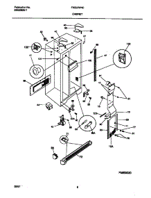 04 - Cabinet parts for Frigidaire Refrigerator FRS22WNCD5 from AppliancePartsPros.com