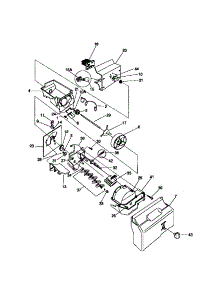 09 - Ice Container / Drive parts for Frigidaire Refrigerator FRS22WRCW1 from AppliancePartsPros.com