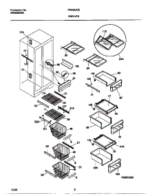 05 - Shelves parts for Frigidaire Refrigerator FRS22ZGEB0 from AppliancePartsPros.com