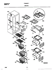 05 - Shelves parts for Frigidaire Refrigerator FRS22ZGEB1 from AppliancePartsPros.com