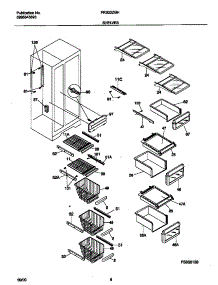 05 - Shelves parts for Frigidaire Refrigerator FRS22ZGHD5 from AppliancePartsPros.com