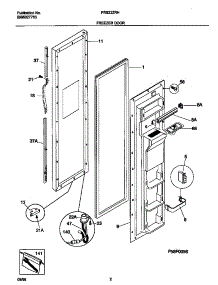 02 - Frz Door parts for Frigidaire Refrigerator FRS22ZRHD2 from AppliancePartsPros.com