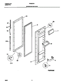 03 - Ref Door parts for Frigidaire Refrigerator FRS22ZRHD2 from AppliancePartsPros.com