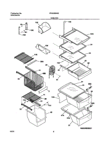 09 - Shelves parts for Frigidaire Refrigerator FRS23BH5CQ1 from AppliancePartsPros.com