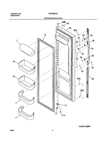 05 - Refrigerator Door parts for Frigidaire Refrigerator FRS23BH6CS1 from AppliancePartsPros.com