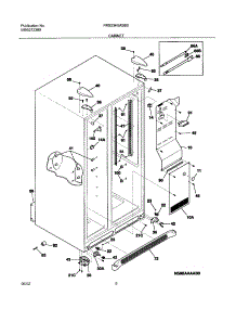 07 - Cabinet parts for Frigidaire Refrigerator FRS23H5ASB3 from AppliancePartsPros.com