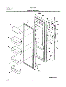 05 - Refrigerator Door parts for Frigidaire Refrigerator FRS23KF5CW2 from AppliancePartsPros.com