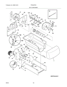 17 - Ice Container parts for Frigidaire Refrigerator FRS23KF5DB2 from AppliancePartsPros.com