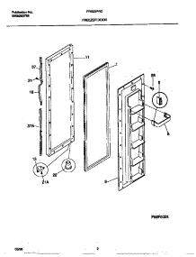 02 - Freezer Door parts for Frigidaire Refrigerator FRS20PRCW1 from AppliancePartsPros.com