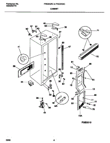 04 - Cabinet parts for Frigidaire Refrigerator FRS20QRCW0 from AppliancePartsPros.com