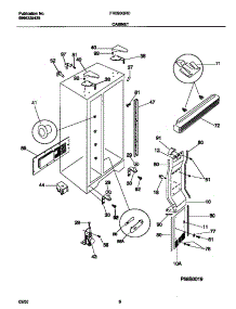 04 - Cabinet parts for Frigidaire Refrigerator FRS20QRCW7 from AppliancePartsPros.com