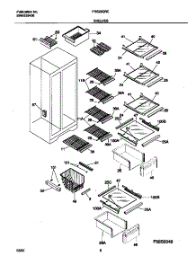 05 - Shelves parts for Frigidaire Refrigerator FRS20QRCW7 from AppliancePartsPros.com