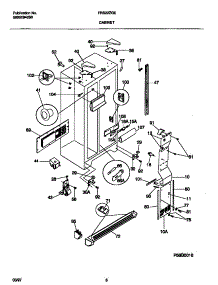 04 - Cabinet parts for Frigidaire Refrigerator FRS22AGED2 from AppliancePartsPros.com