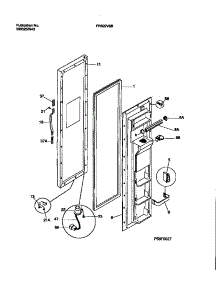 02 - Freezer Door Section parts for Frigidaire Refrigerator FRS22VSBW0 from AppliancePartsPros.com