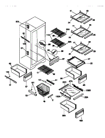 05 - Shelves parts for Frigidaire Refrigerator FRS22WNCW1 from AppliancePartsPros.com