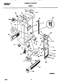 04 - Cabinet parts for Frigidaire Refrigerator FRS22WNBW1 from AppliancePartsPros.com