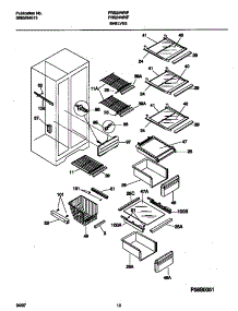 06 - Shelves parts for Frigidaire Refrigerator FRS22WNFD1 from AppliancePartsPros.com