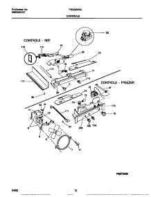06 - Controls parts for Frigidaire Refrigerator FRS22WNCD0 from AppliancePartsPros.com