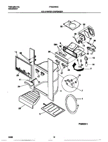 08 - Ice And Water Dispenser parts for Frigidaire Refrigerator FRS22WNCD0 from AppliancePartsPros.com