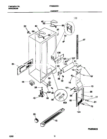 04 - Cabinet parts for Frigidaire Refrigerator FRS22ZGHW3 from AppliancePartsPros.com