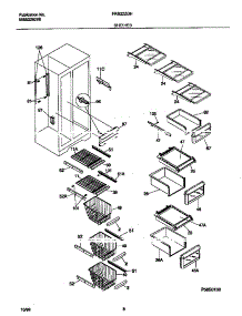 05 - Shelves parts for Frigidaire Refrigerator FRS22ZGHW3 from AppliancePartsPros.com