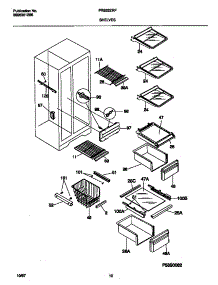 05 - Shelves parts for Frigidaire Refrigerator FRS22ZRFW2 from AppliancePartsPros.com