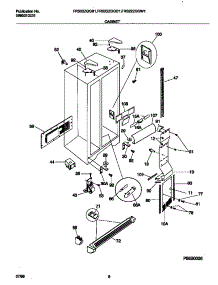 04 - Cabinet parts for Frigidaire Refrigerator FRS22ZGGD1 from AppliancePartsPros.com