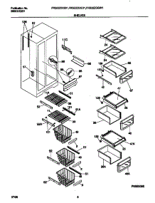 05 - Shelves parts for Frigidaire Refrigerator FRS22ZGGD1 from AppliancePartsPros.com
