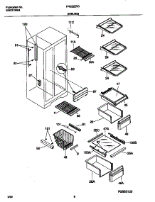 05 - Shelves parts for Frigidaire Refrigerator FRS22ZRGD3 from AppliancePartsPros.com