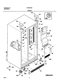 07 - Cabinet parts for Frigidaire Refrigerator FRS23BH5CW0 from AppliancePartsPros.com