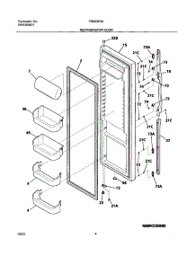 05 - Refrigerator Door parts for Frigidaire Refrigerator FRS23F5AQ4 from AppliancePartsPros.com