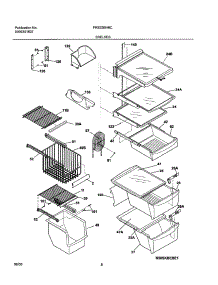09 - Shelves parts for Frigidaire Refrigerator FRS23BH6CW0 from AppliancePartsPros.com