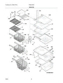 09 - Shelves parts for Frigidaire Refrigerator FRS23H5DSB3 from AppliancePartsPros.com