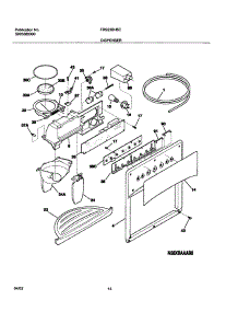 15 - Dispenser parts for Frigidaire Refrigerator FRS23BH5CB0 from AppliancePartsPros.com