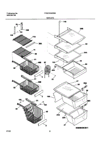 09 - Shelves parts for Frigidaire Refrigerator FRS23H5ASB6 from AppliancePartsPros.com
