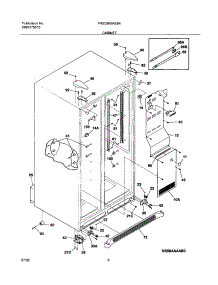07 - Cabinet parts for Frigidaire Refrigerator FRS23H5ASB4 from AppliancePartsPros.com