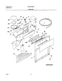 15 - Dispenser parts for Frigidaire Refrigerator FRS23H5ASB4 from AppliancePartsPros.com