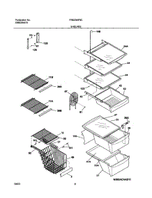 09 - Shelves parts for Frigidaire Refrigerator FRS23KF5CQ2 from AppliancePartsPros.com