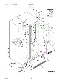 07 - Cabinet parts for Frigidaire Refrigerator FRS23KF6EB6 from AppliancePartsPros.com