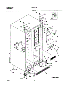 07 - Cabinet parts for Frigidaire Refrigerator FRS23KF7AQ2 from AppliancePartsPros.com