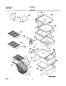 09 - Shelves parts for Frigidaire Refrigerator FRS23KF7AB6 from AppliancePartsPros.com