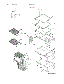 09 - Shelves parts for Frigidaire Refrigerator FRS23KF6EW5 from AppliancePartsPros.com