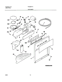 15 - Dispenser parts for Frigidaire Refrigerator FRS23KF7AB6 from AppliancePartsPros.com
