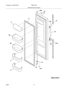 05 - Refrigerator Door parts for Frigidaire Refrigerator FRS23LH5DQ2 from AppliancePartsPros.com