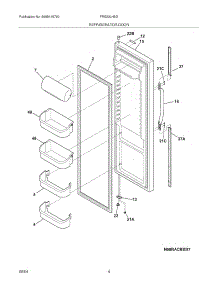 05 - Refrigerator Door parts for Frigidaire Refrigerator FRS23LH5DS1 from AppliancePartsPros.com
