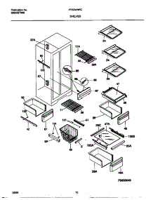 05 - Shelves parts for Frigidaire Refrigerator FRS24WRCD3 from AppliancePartsPros.com